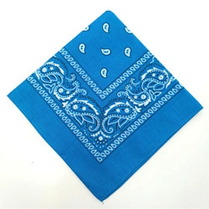 Wholesale Low Moq Fashion 100% Cotton Reusable Bandanas Custom Logo Silk Screen Printed Sport Headwear Soft Square Bandana Scarf