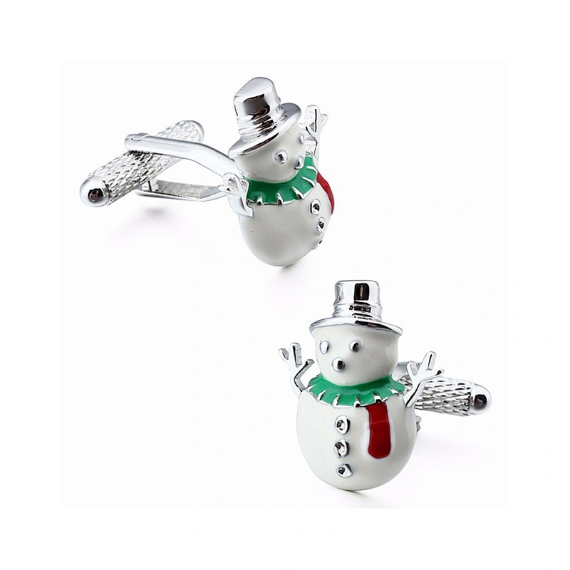 Men's custom silver bear cufflink