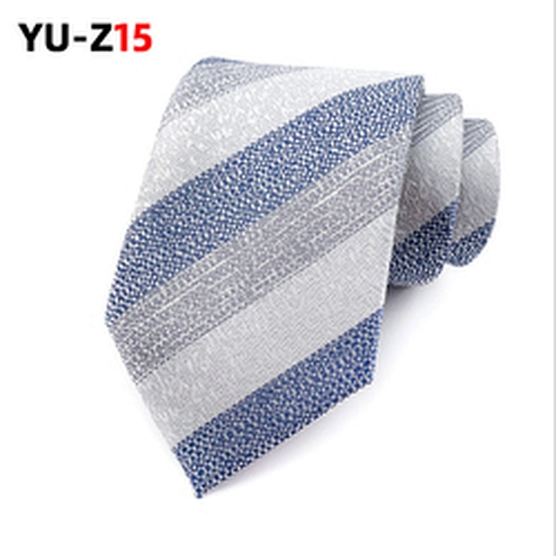 Custom Jacquard Woven Silk Necktie Mens Classical Striped Necktie Wholesale Corbatas Mens Neck Tie Set