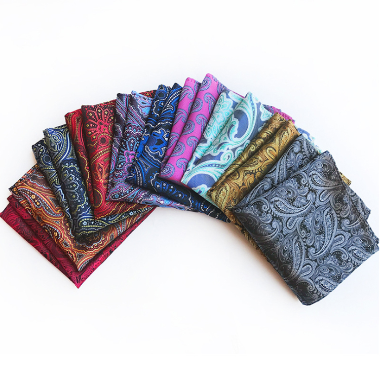 Customised Handkerchief In Gift Box Luxury Muslin Handkerchief Cotton Stylish Hanky Pocket Square Einstecktuch panoletas