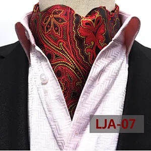 Classic Dot Cravate Homme Casual Paisley Folard Mens Ascot Polyester Jacquard Woven Ties For Men Italian