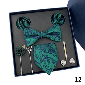Custom Silk Tie Normal Corbata Hombre Jacquard Cravate En Soie Mens Ties Silk Box Set