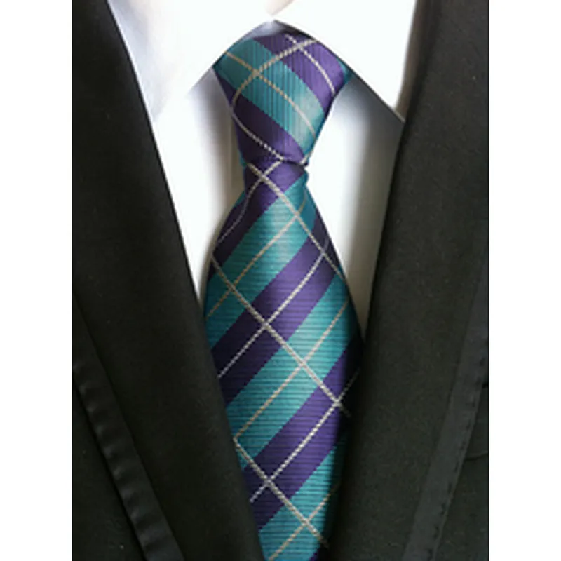 Wholesale Gravata Masculina Luxury Jacquard Silk Ties For Men Casual Necktie Stripe Cravates Homme