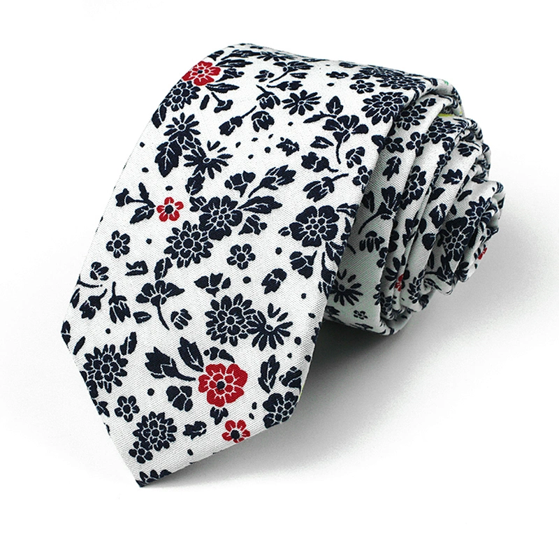 Wholesale Cotton Necktie Fancy Floral Tie Cotton Ties For Men Italian