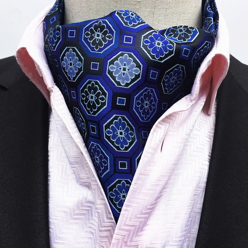 Classic Paisley Cravate Homme Casual Dot Folard Mens Ascot Polyester Jacquard Woven Ties For Men Italian