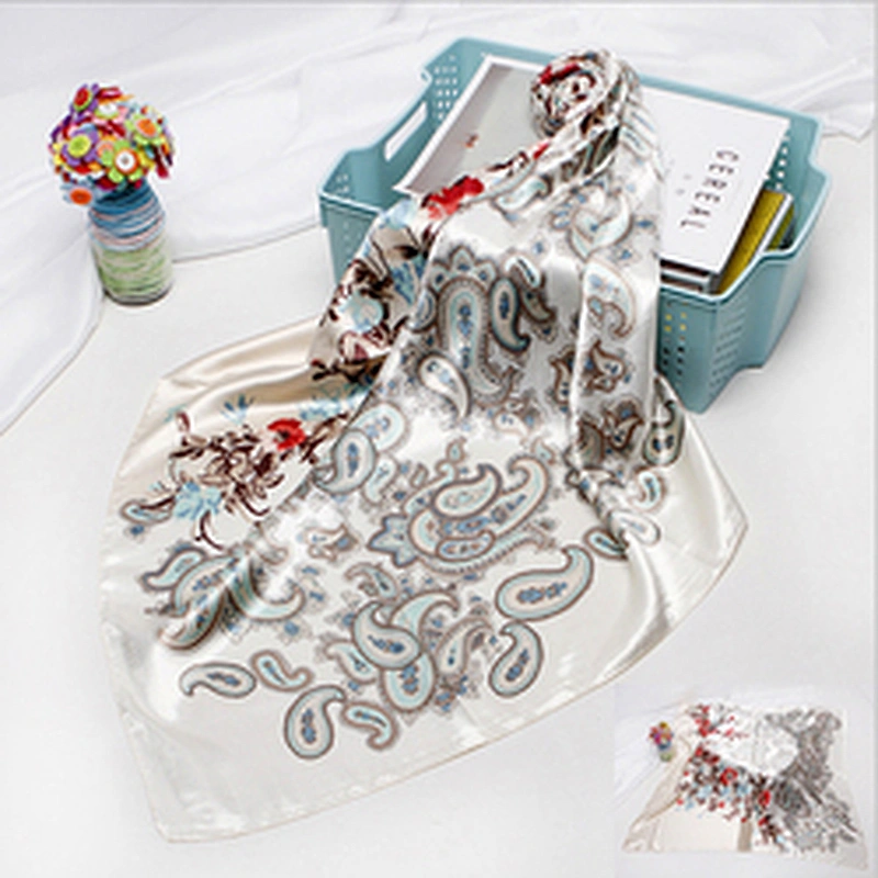 Supplier Tudung Bawal Printed Stylish Scarf For Women Silk Custom Under Hijab Headscarf