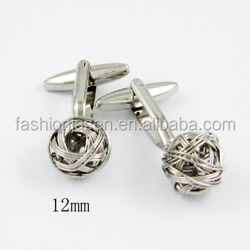 knot cufflinks with white steel,custom cufflink