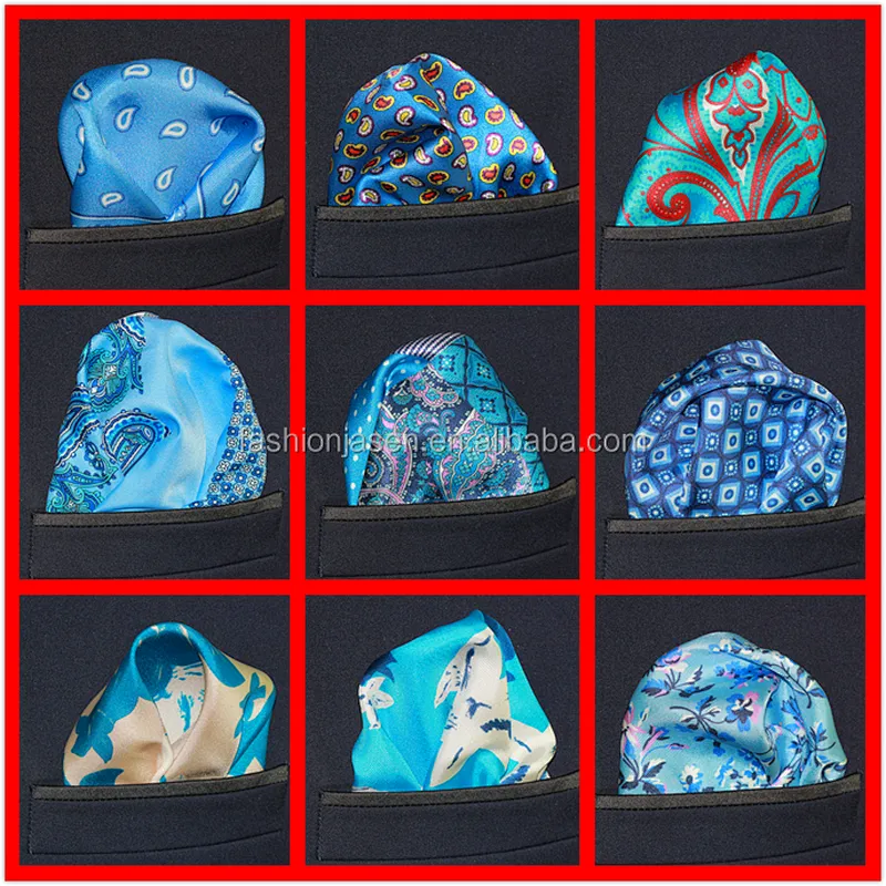 Wholesale Men Printed Pocket Handkerchief Poly Silk Wool Cotton OEM ODM Pocket Square 100% Cotton Custom Digital Printing Adults