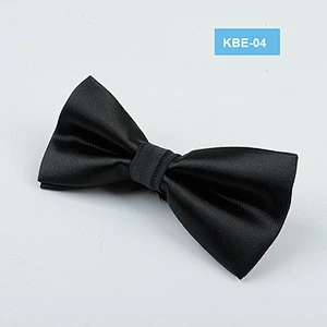Hot Selling Boys Black Cheap Polyester Satin Bow Tie For Gift