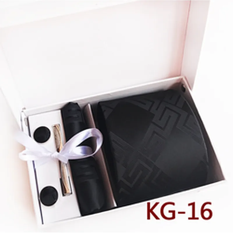 Custom Neckties with Pocket Squares Classic Stripe Men Ties and Hanky Set Tie Clip Pocket Square and Cufflink Set in Gift Box