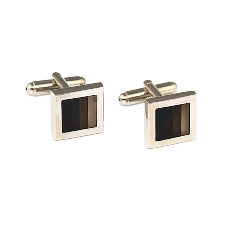 Custom wedding jewelry white and black cufflinks for wholesale
