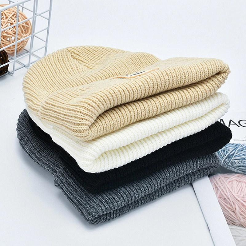 Winter Custom Logo Fashion Fitted Knitting Embroidery Hat for Kids Children Beanie Hat for Girls