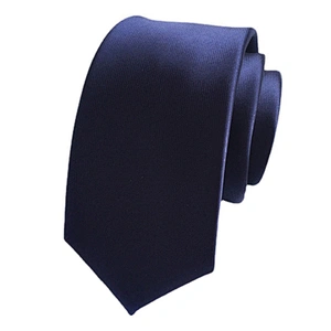 Wholesale Ties Men Custom Logo Classic Plain Slim Polyester Woven Solid color Necktie