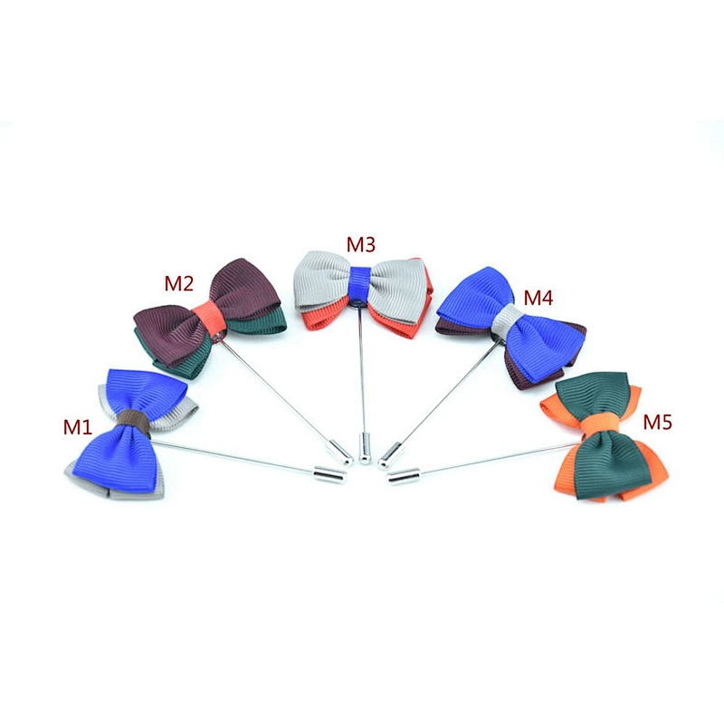 Designer Brooches And Pins Pins Classical Bow Brooch Groom Boutonniere Flower Wedding Fashion Men's Lapel Pins For Suit Men