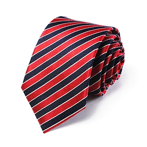 Necktie Manufacturer Sublimation Neck Tie Gift Set Boite A Cravate En Soie Red Striped Jacquard Silk Necktie For Men