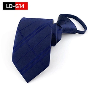 Wholesale Neck Tie Lazy Adjustable Elastic Fashionable No Tie Zipper Slim Ties For Men Jacquard Necktie With Zipper