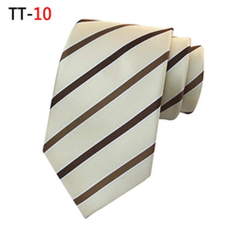 Custom Logo Striped Neck Ties For Men Polyester Woven Casual Neckties