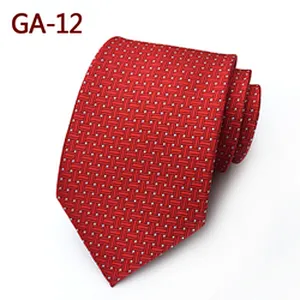 Classic Checked Plain Neck Ties For Men Luxury Ties Men Custom Logo Jacquard Polyester Woven Corbatas Hombres