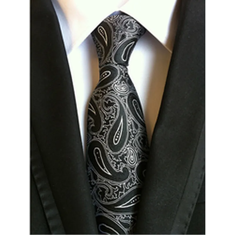 Wholesale Gravata Masculina Luxury Jacquard Silk Ties For Men Casual Necktie Stripe Cravates Homme