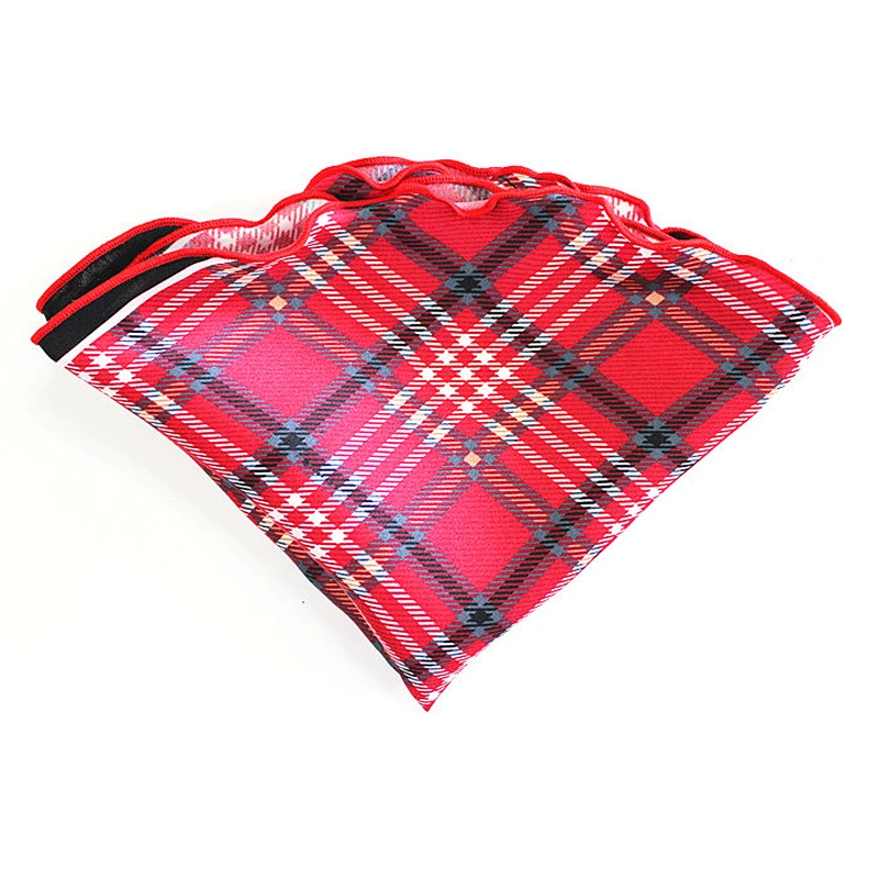 round pocket squares WITH DIFFERENT COL EDGED pure plain hanky for men hot sale pocket PR0014