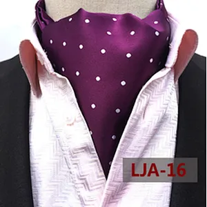 Classic Paisley Cravate Homme Casual Dot Folard Mens Ascot Polyester Jacquard Woven Ties For Men Italian