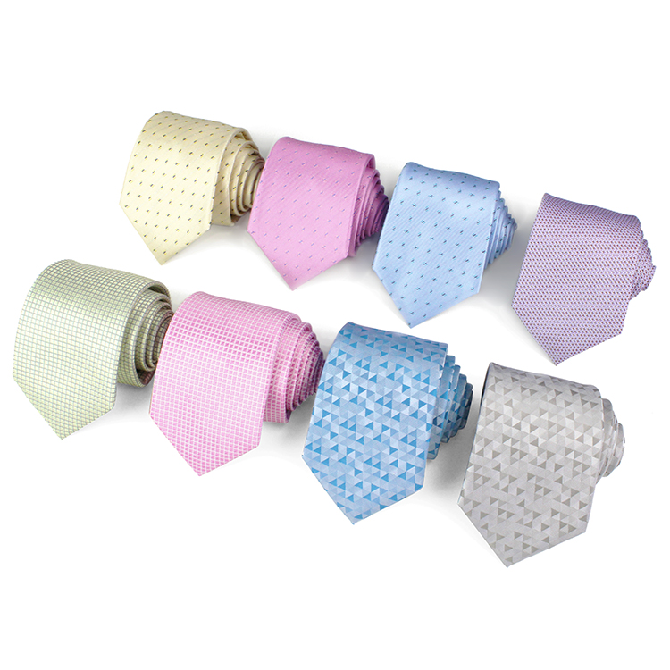 Custom Cravate homme Sublimation Necktie Silk Jacquard Woven Wholesale Dot Neck Ties For Men
