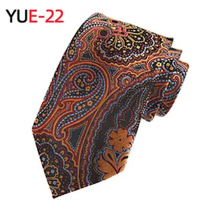 Luxury Paisley Necktie Polyester Lattice Neck Ties For Men Custom Jacquard Woven Gravatas Masculina