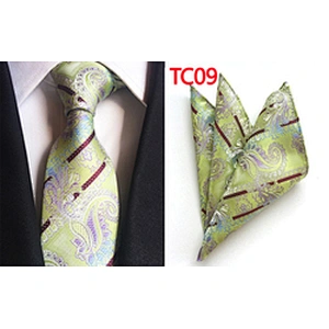 Custom Men Ties and Hanky Set Casual Paisley Neckties with Pocket Square Geometry Ensemble Cravate Mouchoirs