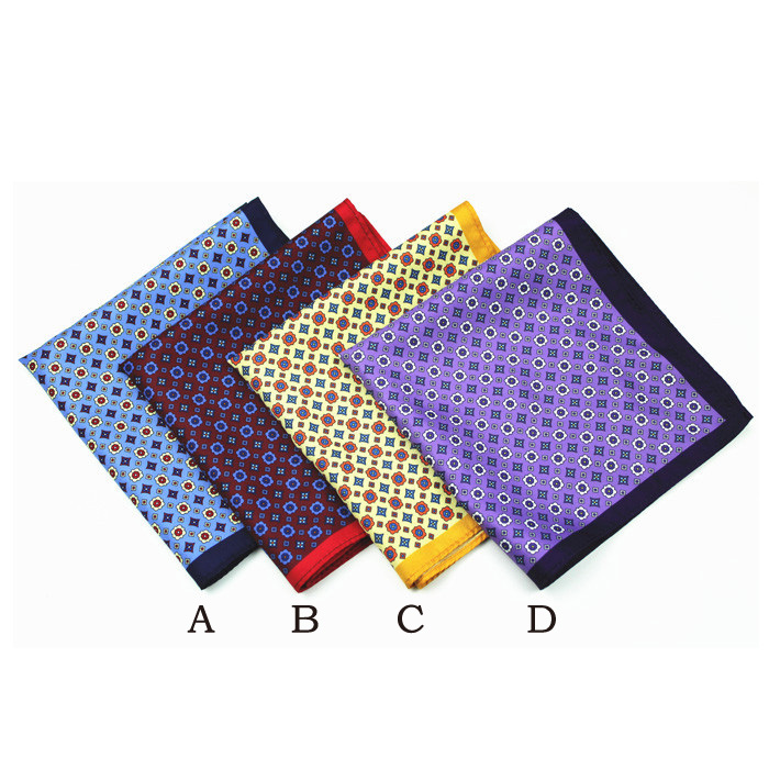 linen pocket square holder custom handkerchief silk fabric for men