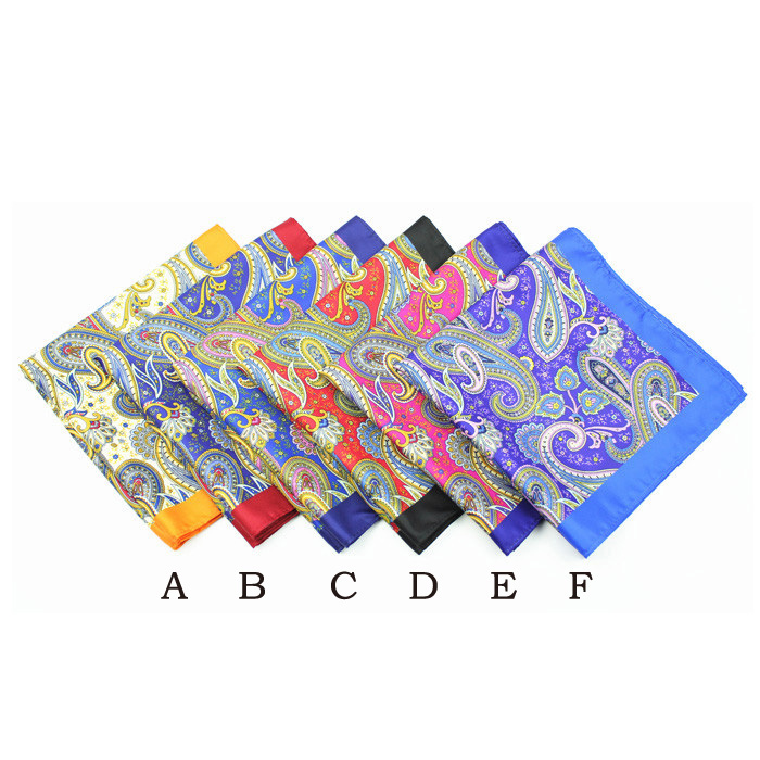 silk material mens female soft fancy pocket square