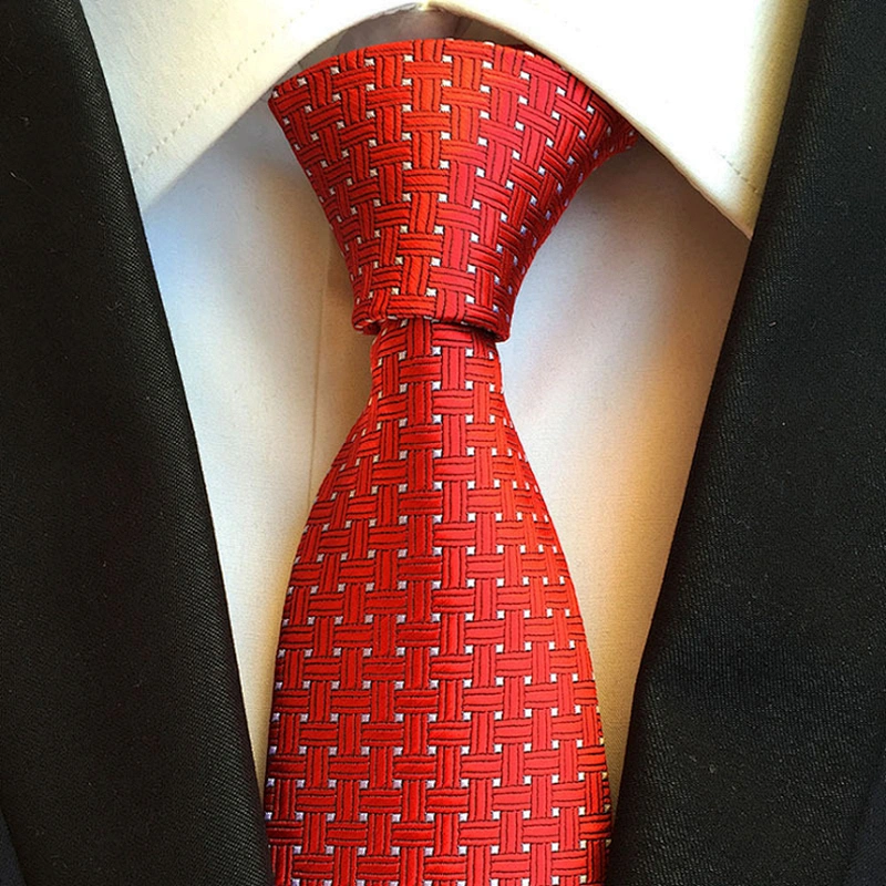 Custom Gravata Fashion Neck Ties For Men Casual Grid Silk Necktie Gift
