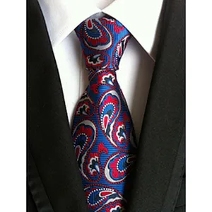 Wholesale Business Silk Ties Formal Stripe Silk Neckties Men Polyester Jacquard Woven Cravate Homme
