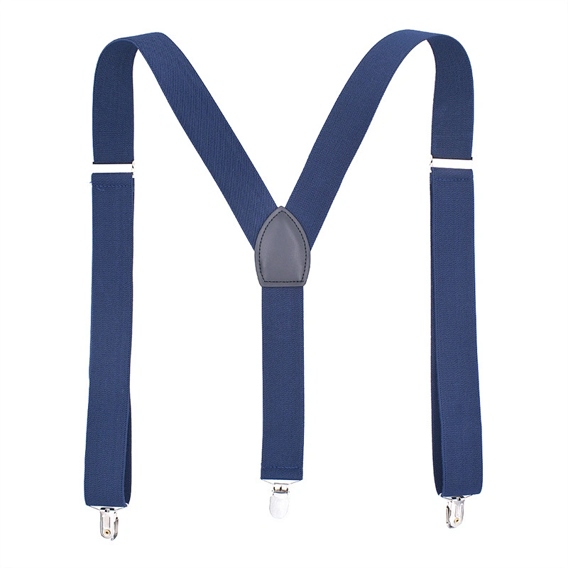 custom Adult 3 clip strap Y-type solid color boys suspenders strap clip