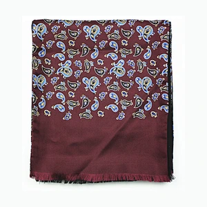 red paisley scarf big pocket square with red/green/blue personalized srarf SC029