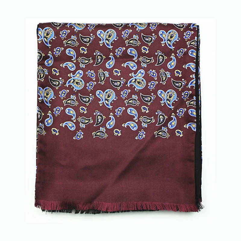 red paisley scarf big pocket square with red/green/blue personalized srarf SC029