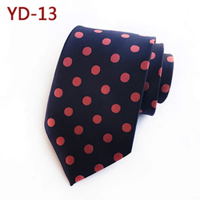 Casual Fashion Mens Ties Necktie Custom Logo Dot Ties For Men Italian Polyester Jacquard Cravates Pour Hommes