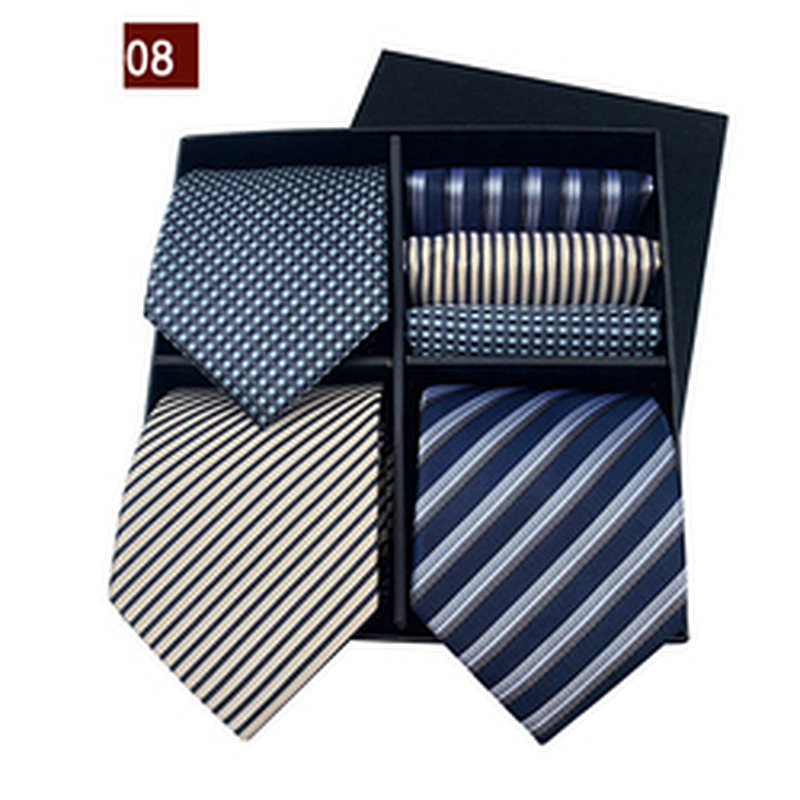 Custom Leisure Silk Necktie Mens Floral Cravates Hommes Woven Mens Ties Silk Box Set