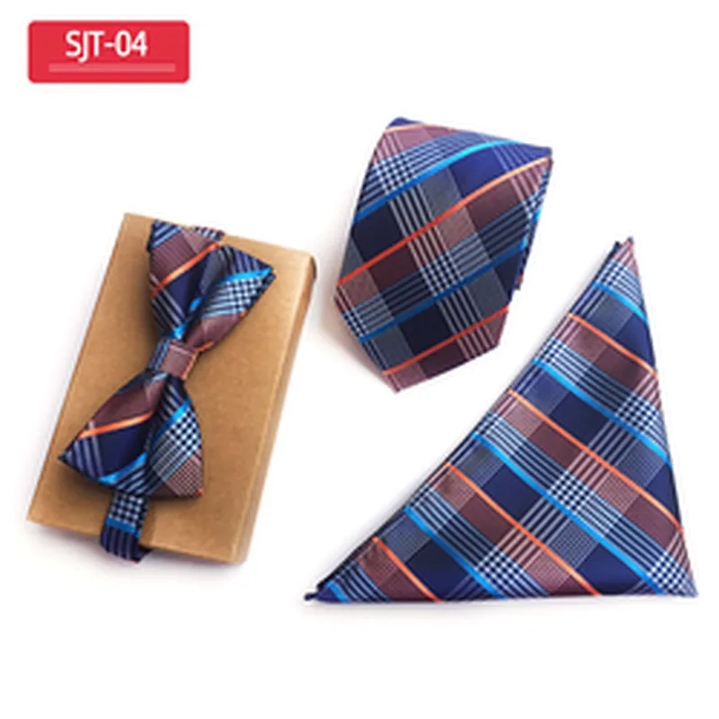 Classic Paisley Men Ties and Hanky Set Casual Neckties with Pocket Square Custom Men Bow Tie Set Handkerchief Set