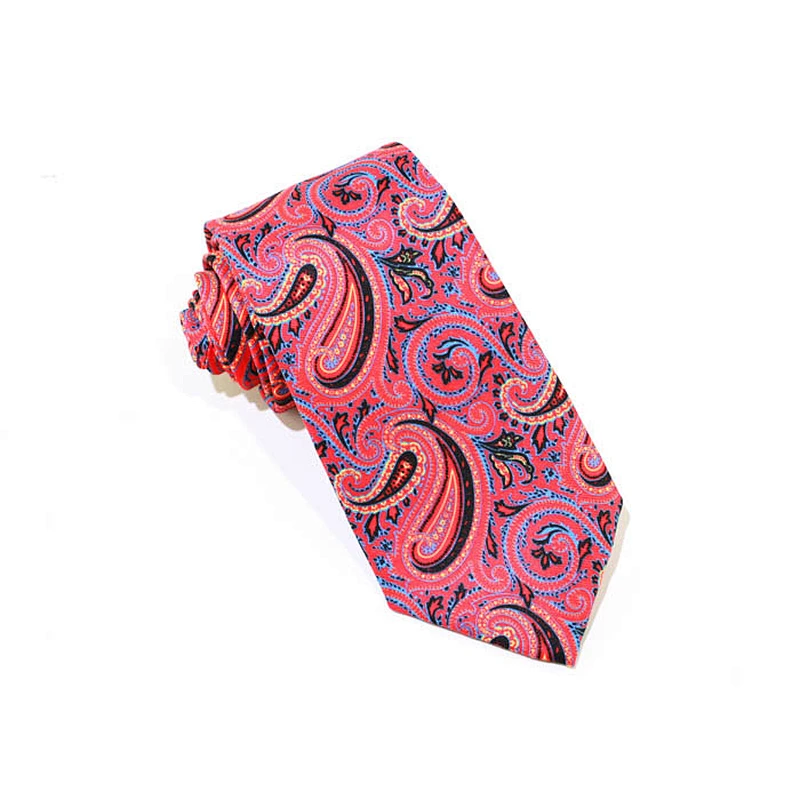 High Quality 100% Pure Silk Printing Paisley Pattern Men Neck Ties
