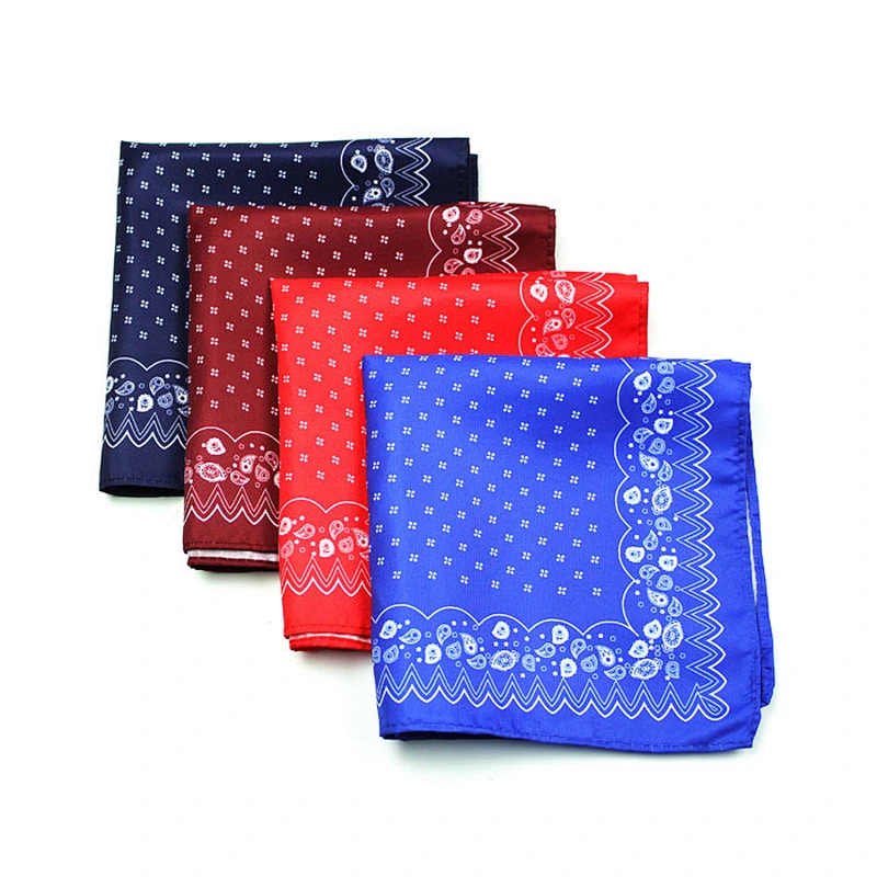 Digital printing colorful pattern handkerchiefs for men