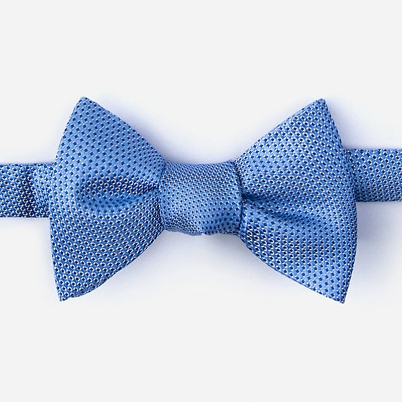 customized fashion dark blue self tie bow tie for men