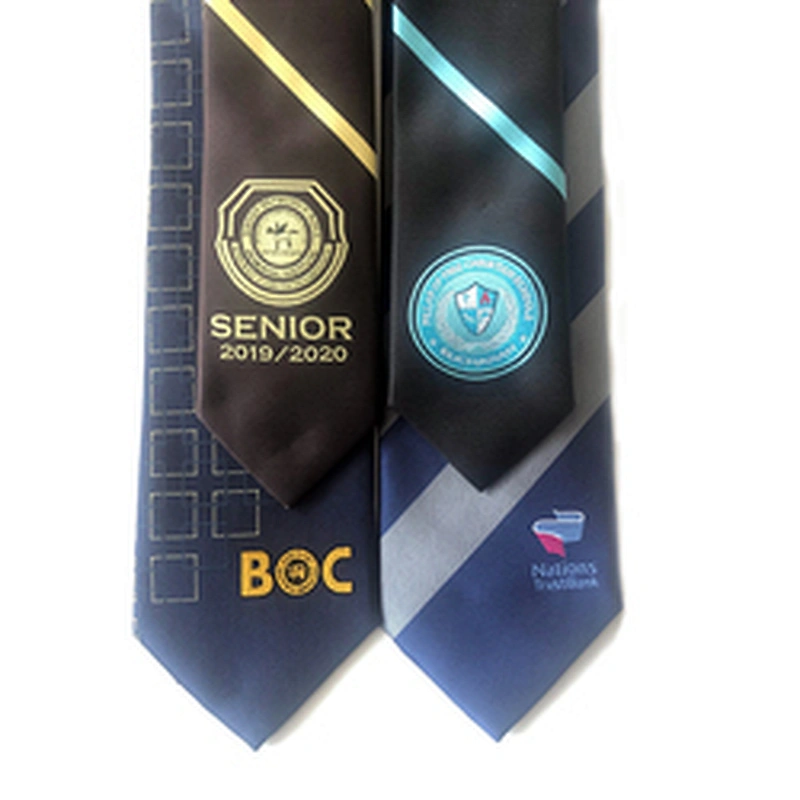 Custom Neckties Men With Logo Luxury Stripe Ties For Men Italian Cravate Homme Set Gift Box