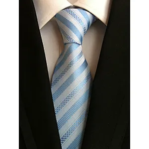 Classical Stripe Corbatas Hombres Custom Jacquard Ties For Men Italian Wholesale Necktie Set Gift Box