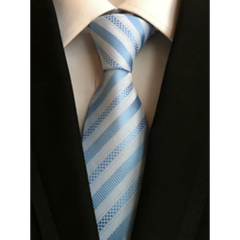 Classical Stripe Corbatas Hombres Custom Jacquard Ties For Men Italian Wholesale Necktie Set Gift Box