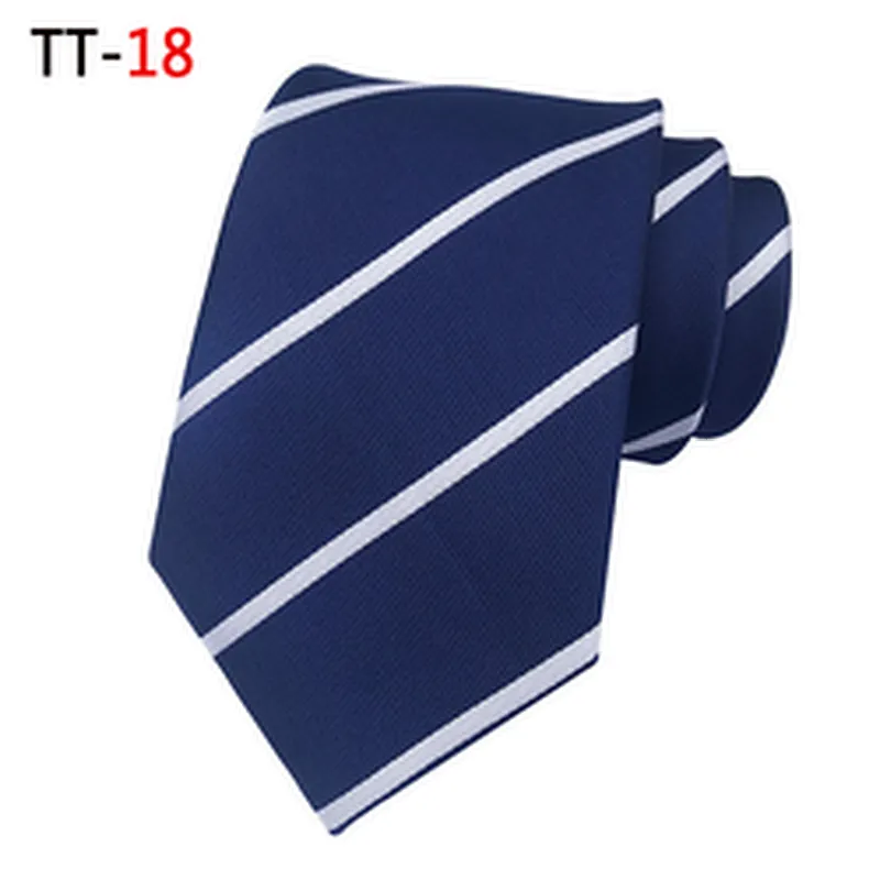 Fashion Striped Neck Ties For Men Casual Necktie Set Gift Box Custom Logo Polyester Woven Corbatas Hombres