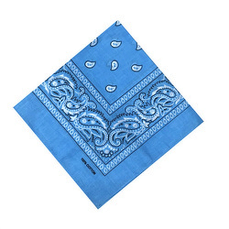 Wholesale Low Moq Fashion 100% Cotton Reusable Bandanas Custom Logo Silk Screen Printed Sport Headwear Soft Square Bandana Scarf
