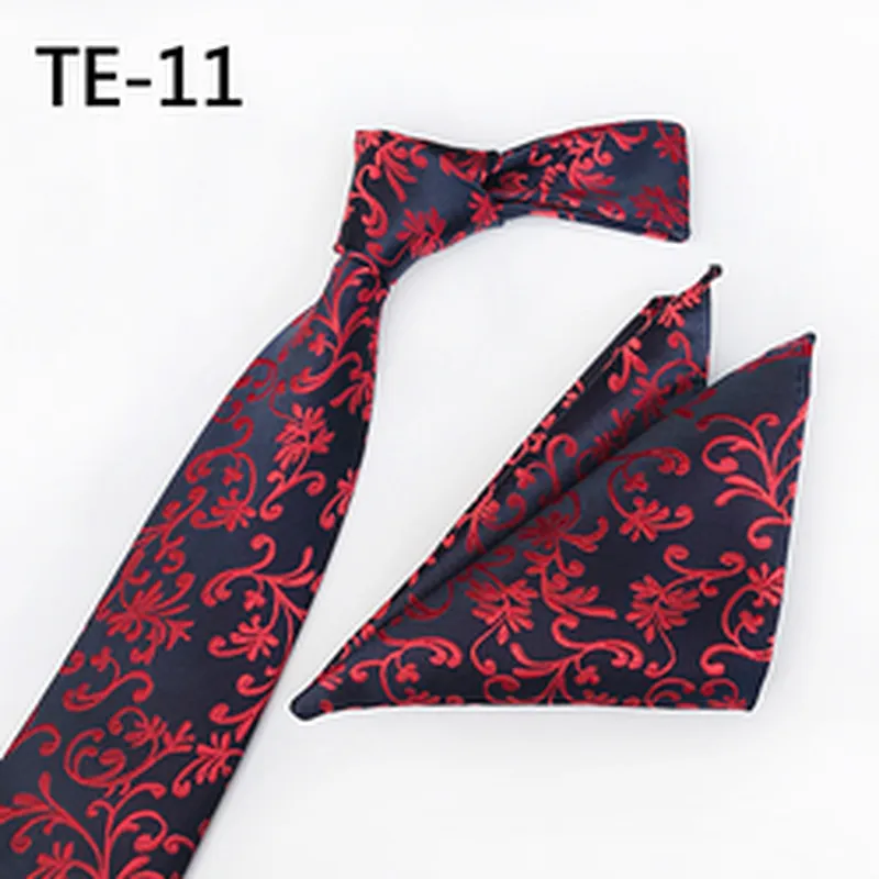 Fashion Men Ties and Hanky Set Custom Paisley Neckties with Pocket Square Casual Ensemble Cravate Mouchoirs