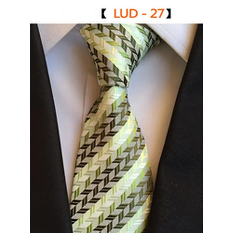 Custom Neck Ties For Men Fashion Gravata Masculina Casual Grid Silk Necktie Set Gift Box