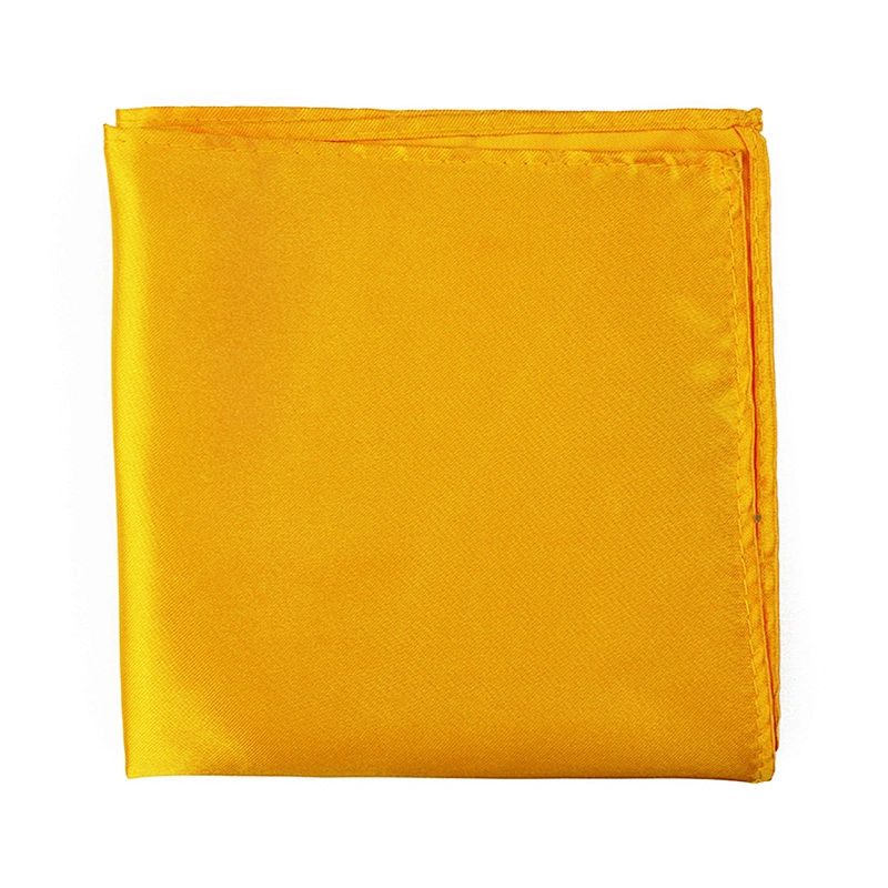 Mouchoir Solid Color Scarfs Polyester Plain Square Scarf Foulard Carre Satin Pocket Square For Men