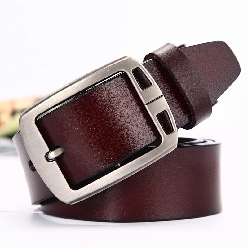 Wholesale Fashion Casual Adjustable Alloy Buckle Genuine Leather Belt for Men